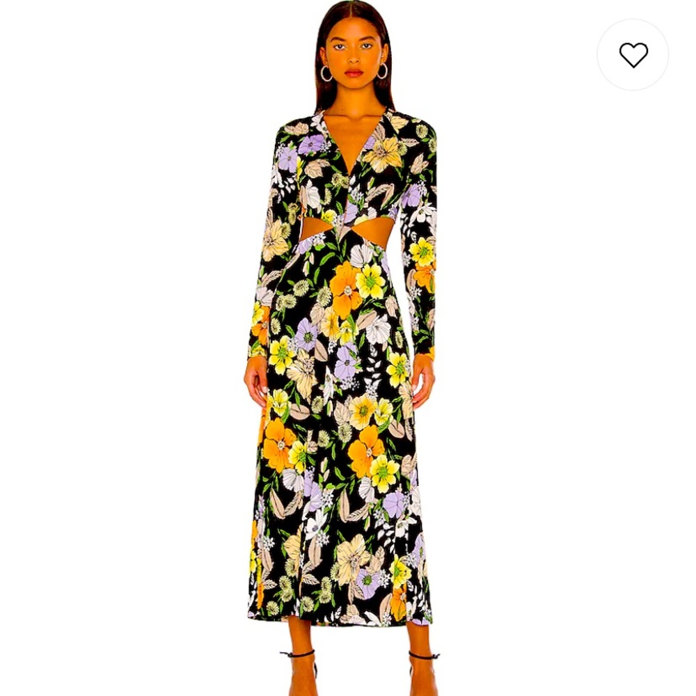 AFRM brand new size M noir vintage floral maxi dress. Gorgeous vintage pattern.